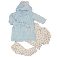 H33581: Baby Cheeky Monkey Plush Dressing Gown & Pyjama Set (3-24 Months)